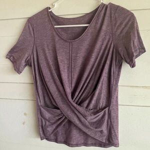 Lululemon on the move relaxed cropped tee